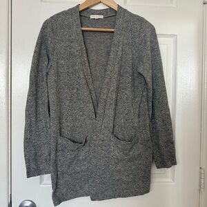 Gray Open Front Women's cardigan